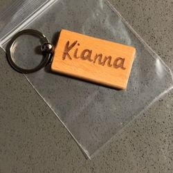 Custom Laser Engraved Wooden Keychain