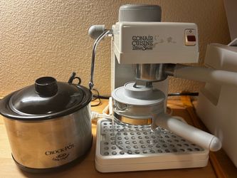 Crockpot 0.55-Quart Mini Dipper  PLUS mini-Espresso Machine (2-cup).
