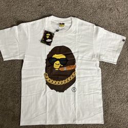 Bape Tee-White Cigar Ape (S)