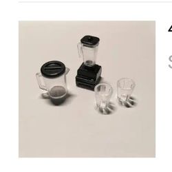 Miniature Dollhouse Blender And Pitcher 
