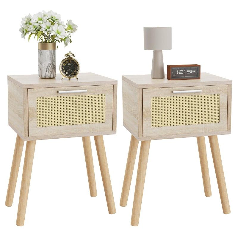 Pair Of 2 Nightstands / End Tables / Side Tables