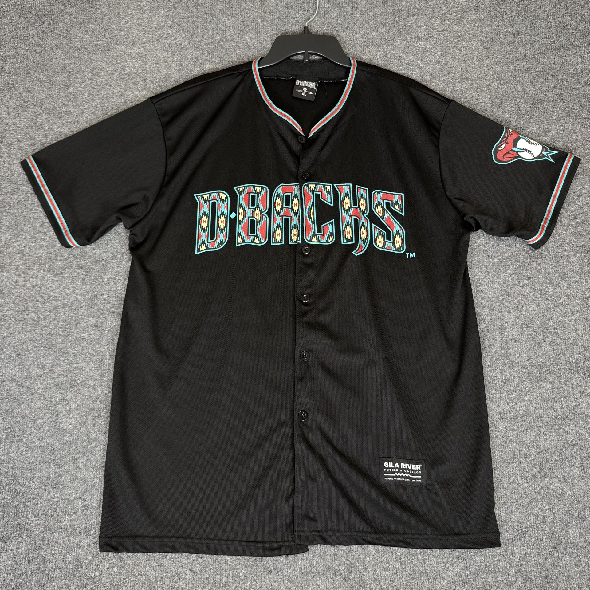 Arizona Diamondbacks Tribal Native Aztec Baseball SGA Jersey MLB Black Mens XL