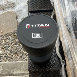 100lb Titan Fitness Urethane Dumbbell Single Only
