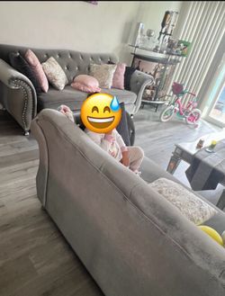 Living room sofa & loveseat