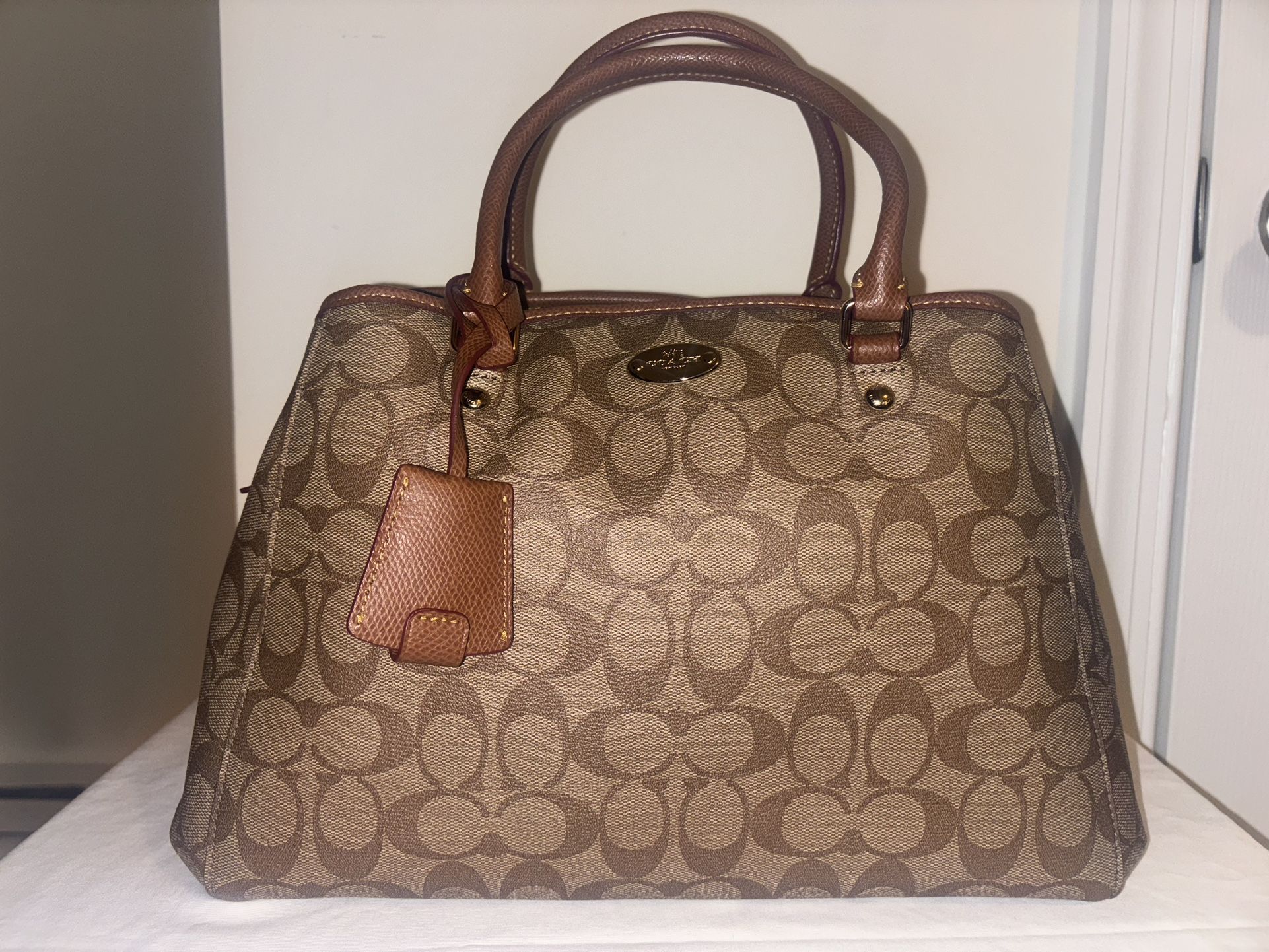 Coach Gallery Tote – Signature Canvas with Leather Trim