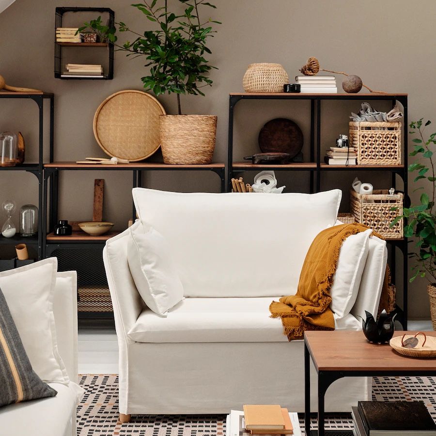 IKEA “BACKSÄLEN 1.5-seat armchair, Blekinge white”