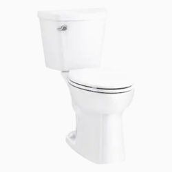 Sterling Garwind White WaterSense Elongated Comfort Height 2-Piece Toilet 12-in Rough-In Size (ADA Compliant)