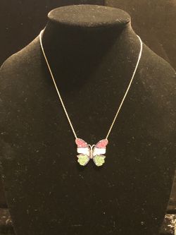 Silver Necklace with Butterfly charm