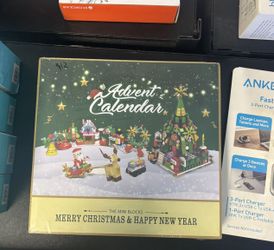 Advert calendar for merry Christmas and happy New Year’s Eve mini blocks