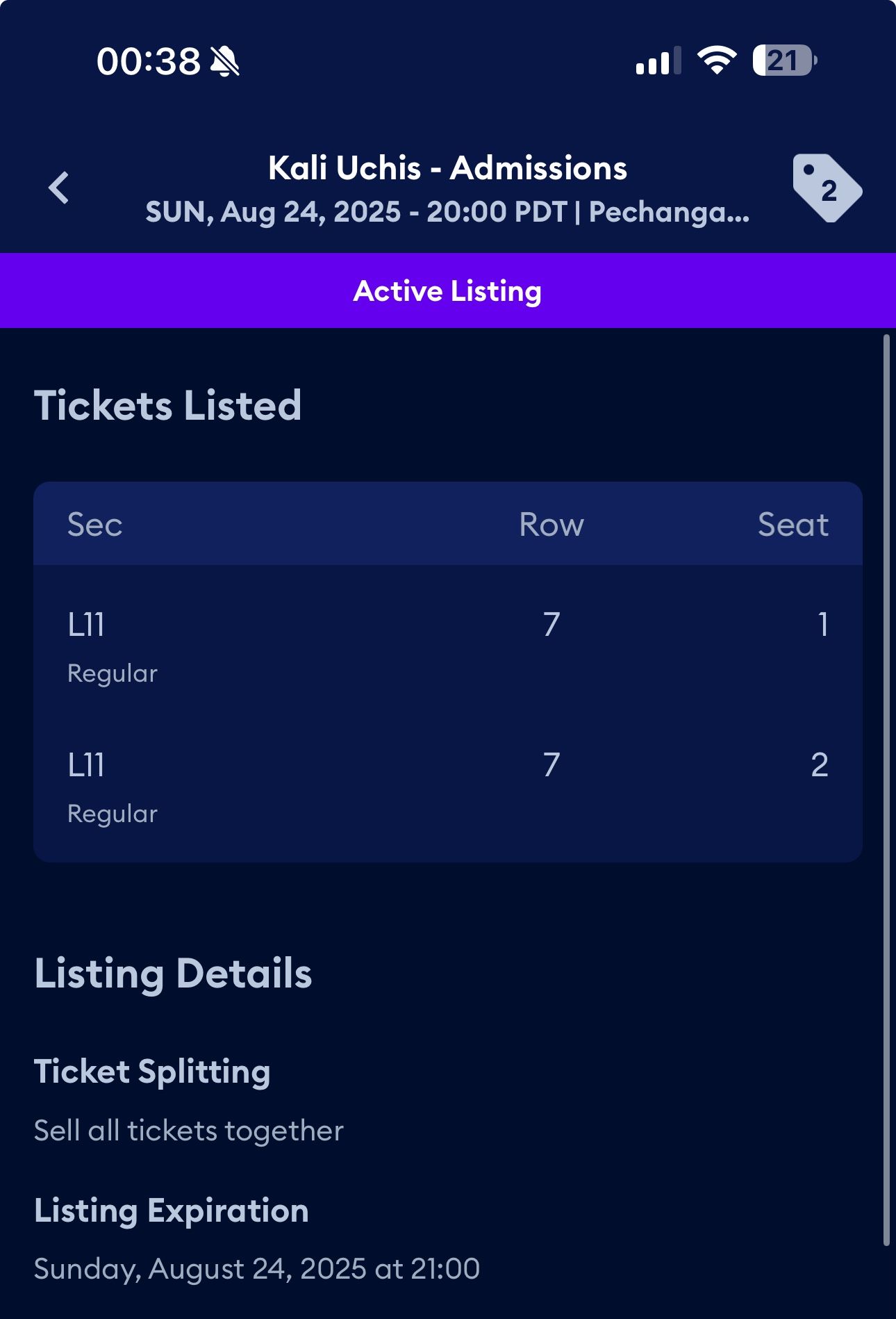 Kali Uchis SD tickets