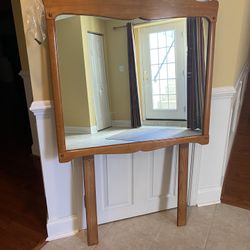 Maple Wood Frame Dresser Mirror 