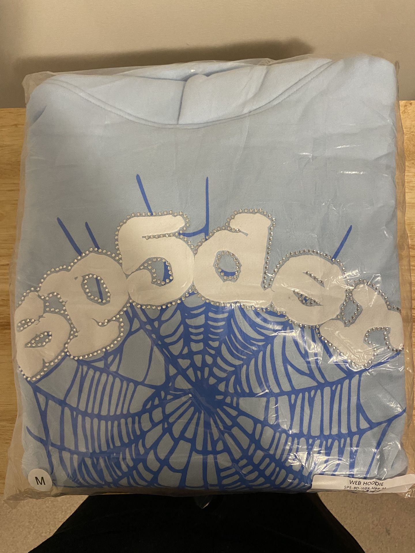Sp5der hoodie Sky Blue