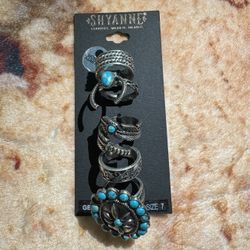 Real Turquoise Ring Set