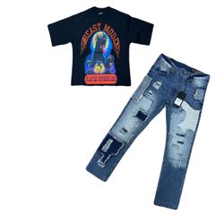 Men's shirt and shorts outfit