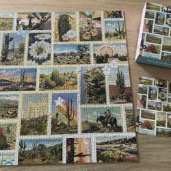 Colorful desert-themed puzzle with 500 Pieces