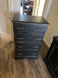 Antique Black Chest of Drawers
