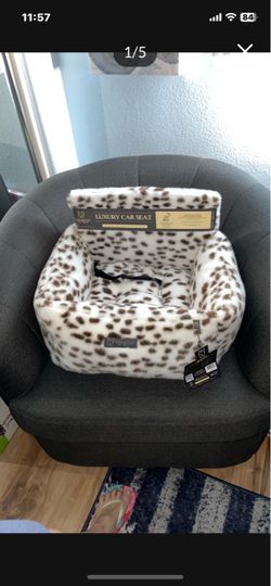 New! NANDOG PET GEAR Snow Leopard Luxury Car Seat For Cat or Dog