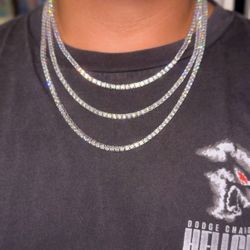 Sterling Silver Tennis Chains 💎
