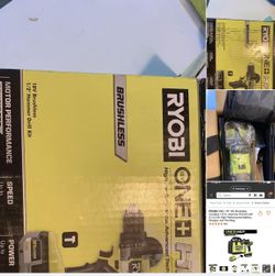 Brand new RYOBI ONE+ HP 18V Brushless Cordless 1/2 in. Hammer Drill Kit with (1) 4.0 Ah High Performance Battery, Charger, and Tool Bag