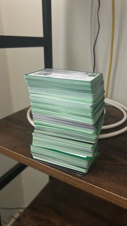 Stack of unused Pokemon codes