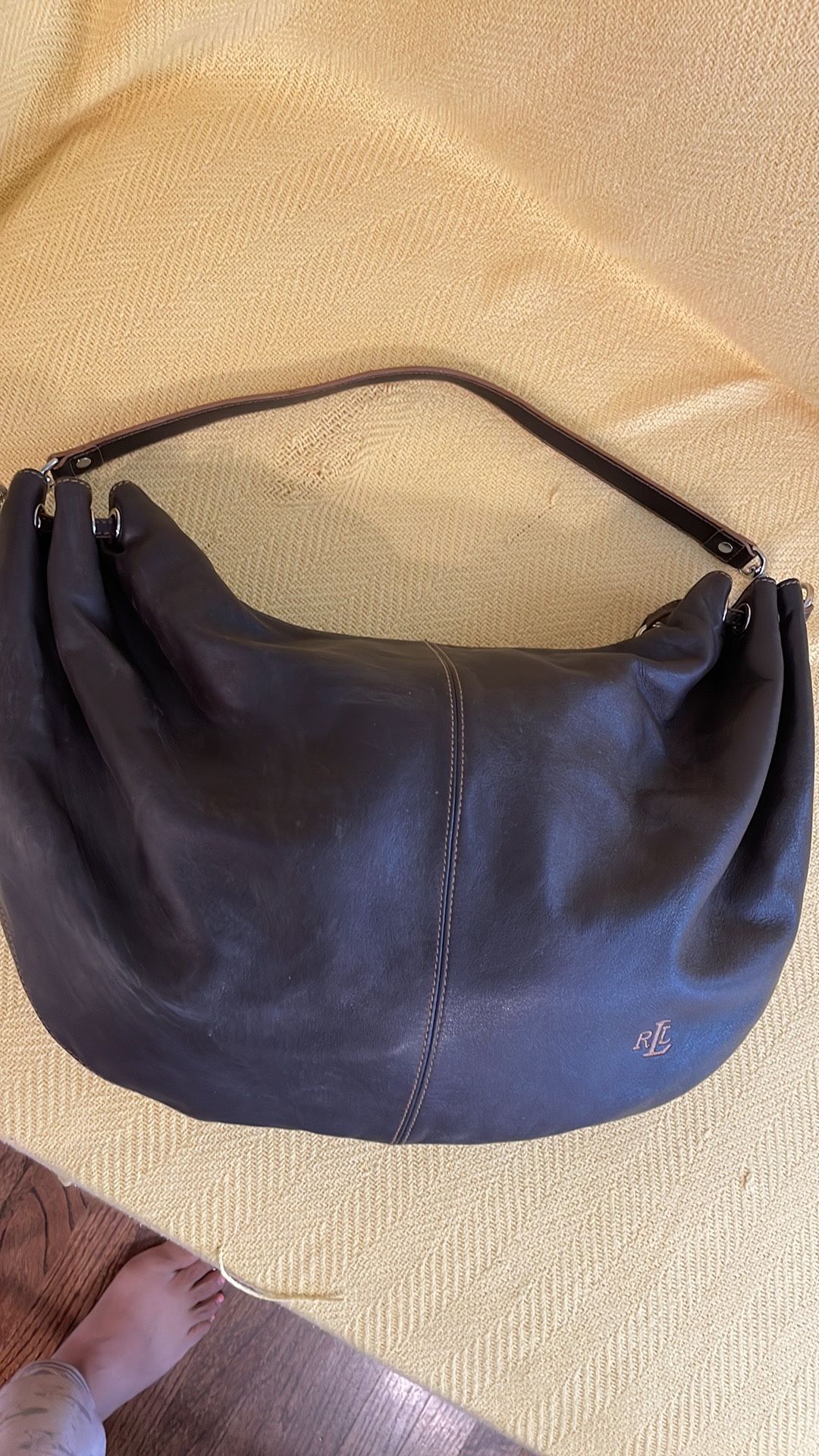 Ralph Lauren Vintage Hobo Leather Bag