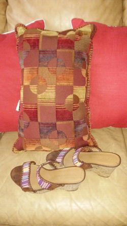 Wedge Sandal Brown & multi color