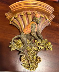 Vintage monkey wall sconce