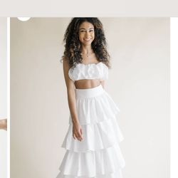 White Top & Skirt
