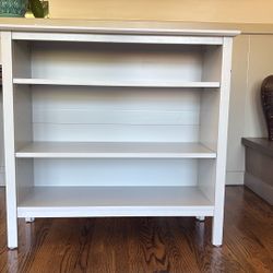 3-Shelf Pine Wood Bookcase - Dove Grey