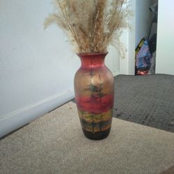 Original Hand Painted Pine Tree Vase