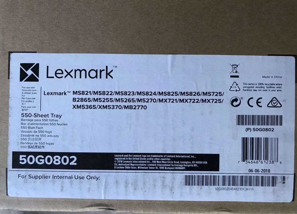 Lexmark 50G0802 Sheet Tray For MS800