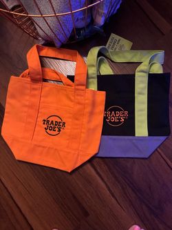Trader Joe's Canvas Tote Bags Set of 2
