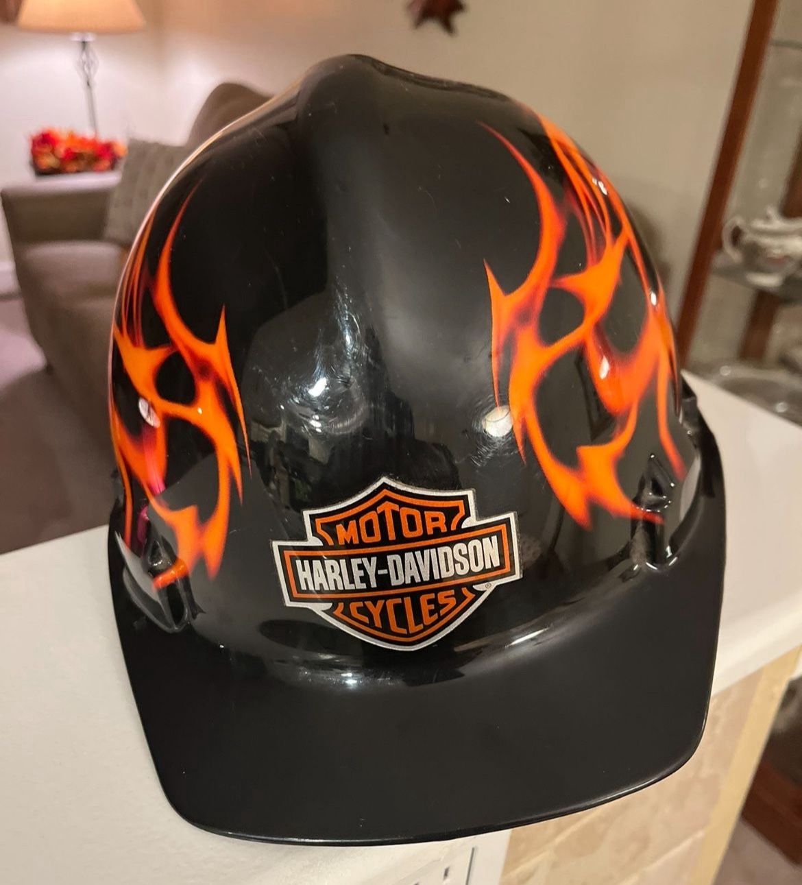 Harley-Davidson adjustable safety hard hat.