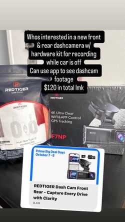 REDTIGER 4k Dashcam Front & Rear+Dashcam Hardware Kit