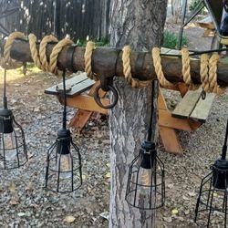 Ox Yoke Chandelier