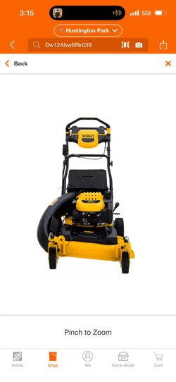 DEWALT 28 in. 224cc E-GOV Engine 3-in-1 Gas RWD Self-Propelled Lawn Mower with High Rear Wheels