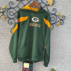 Reebok Green Bay Packers Hoodie Size Large