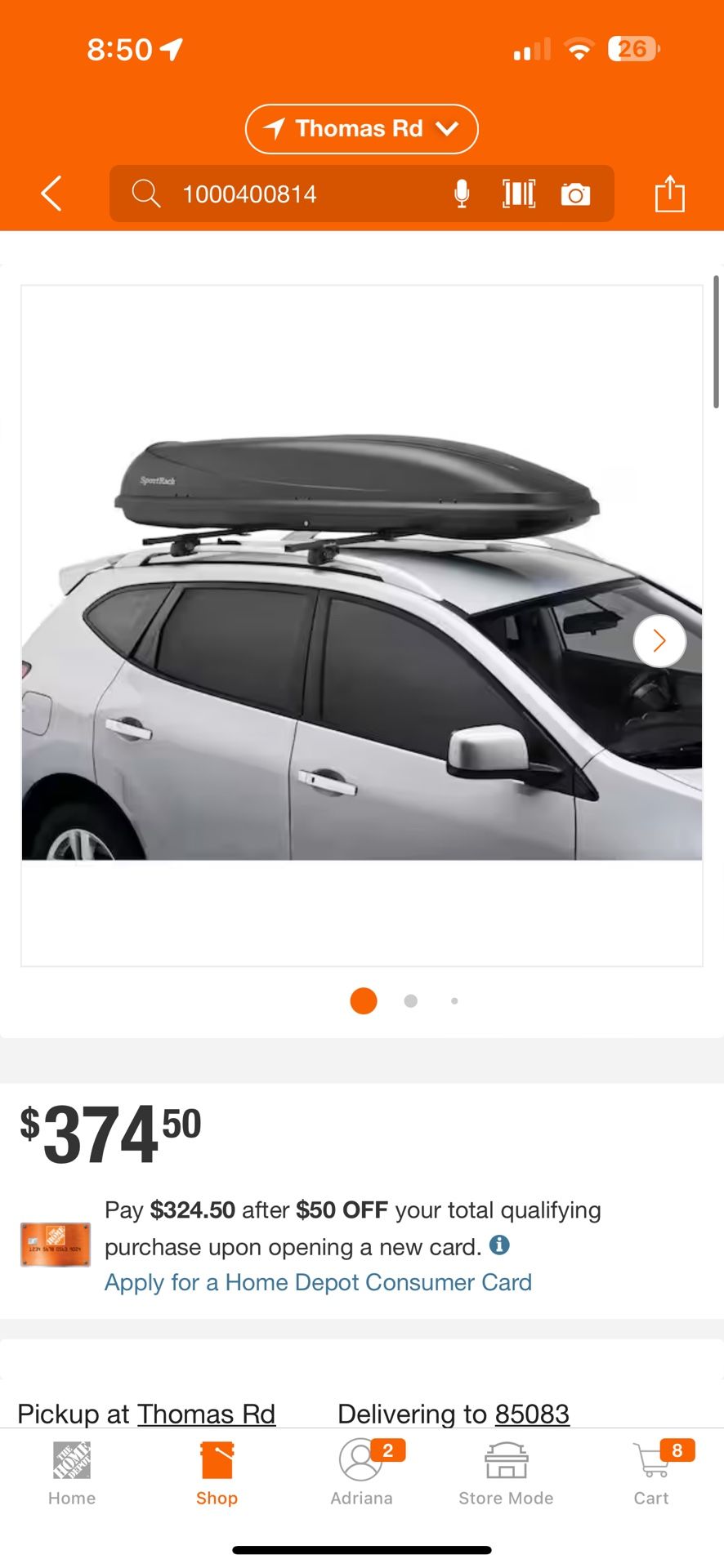 11 cu. ft. Horizon Rooftop Cargo Box