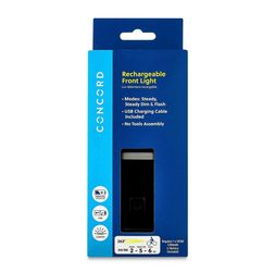 New Concord Bikes Front Light 300 Lumens with USB Charger- Mounting Bracket NOT INCLUDED