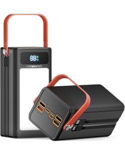 Power Bank Station 99.9Wh Outdoor Generator LCD Display Backup Phone Battery Pack Portable PD Fast Charger for Laptop Cellphone Travel Camping Home Us