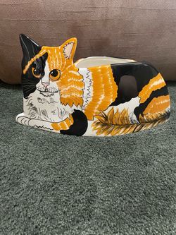 Rescue Me Now Patches Ceramic Cat Planter Vase