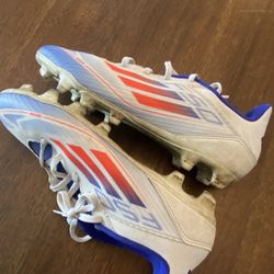 Adidas F50 Outdoor soccer cleats League FG - White/Red/Blue IE0601 Men Size 7.5  / Women Size 8.5