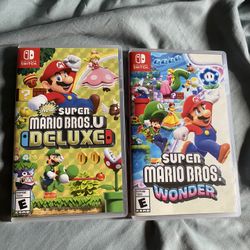 Super Mario Bros Wonder And Super Mario Bros U Deluxe Nintendo Switch Game