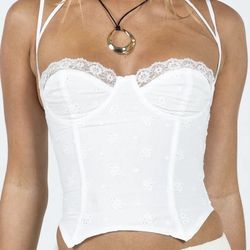 White Crop Top Corset