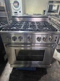 36" Dacor Stainless Steel 6-Burner Gas Range