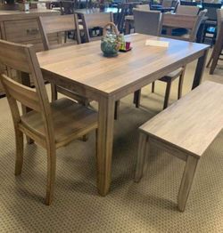 BRAND NEW 6-PC Sean Breakfast Kitchen w/ 4 Chairs & Bench “MEGA SALE”