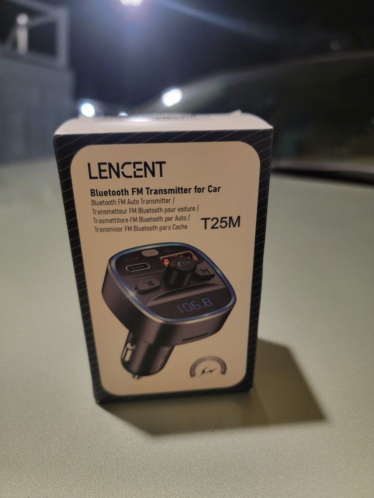 LENCENT Bluetooth 5.4 FM Transmitter Car Adapter 48W