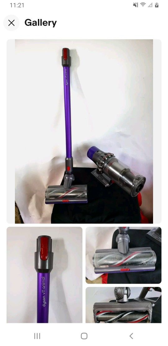 Dyson Cyclone V11 Animal Bagless Vacuum Cleaner Silver - Wand & Head NO CHARGER 

