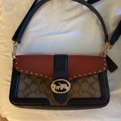 Brown Leather Coach Purse