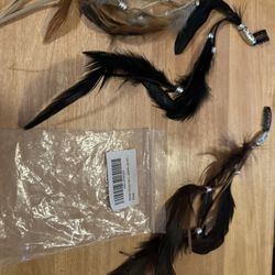 New Set Of Three Hair Feathers With Clips